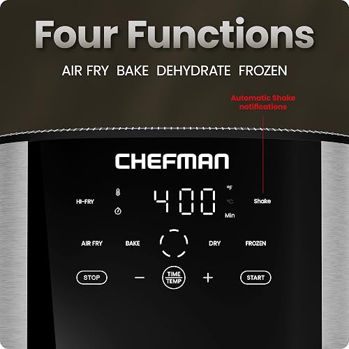 Chefman Freidora de Aire Digital de 7.5 Litros | Fríe sin Aceite | TurboFry | Libre de BPA