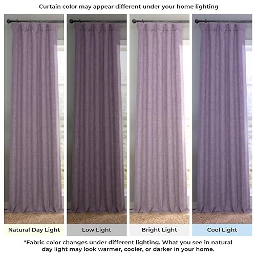 HPD Half Price Drapes - Cortinas de Lino sintético para Sala de Estar (1 Panel), 50 de Ancho x 84 de Largo, Cortinas texturizadas para oscurecer la habitación para recámara, 84 Pulgadas de Largo