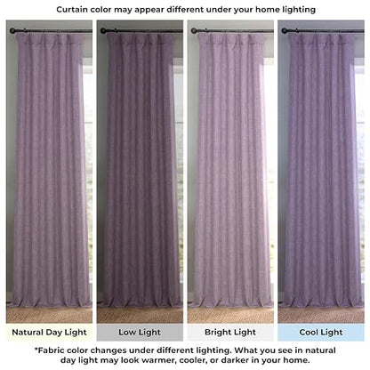 HPD Half Price Drapes - Cortinas de Lino sintético para Sala de Estar (1 Panel), 50 de Ancho x 84 de Largo, Cortinas texturizadas para oscurecer la habitación para recámara, 84 Pulgadas de Largo