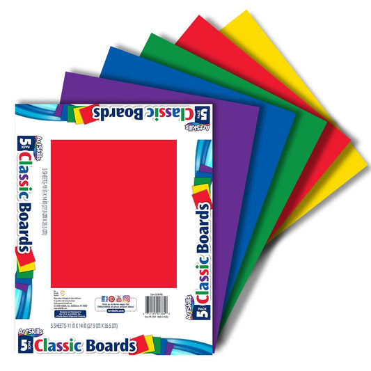 Artskills Classic - Tablero de pósteres, 28 x 14 pulgadas, 5 unidades, varios colores (PA-1364)