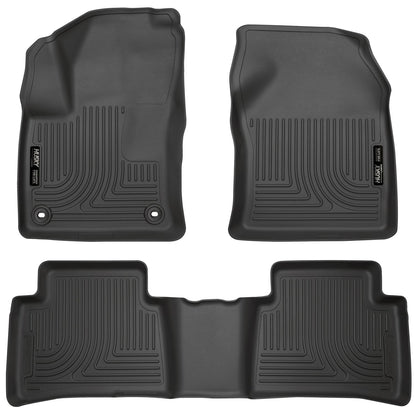 Husky Liners Weatherbeater - Alfombrillas para Toyota Prius 2016-2022, Toyota Prius Prime 2017-2021 | Frente y segunda fila, 3 piezas negras - 98991