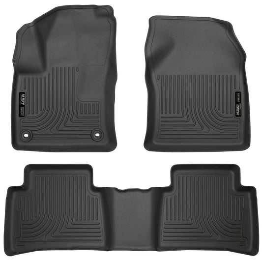 Husky Liners Weatherbeater - Alfombrillas para Toyota Prius 2016-2022, Toyota Prius Prime 2017-2021 | Frente y segunda fila, 3 piezas negras - 98991