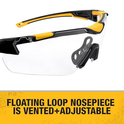 DEWALT DPG110 Chisel - Gafas protectoras unisex de media montura con ajuste perfecto, montura negra, lentes ahumadas