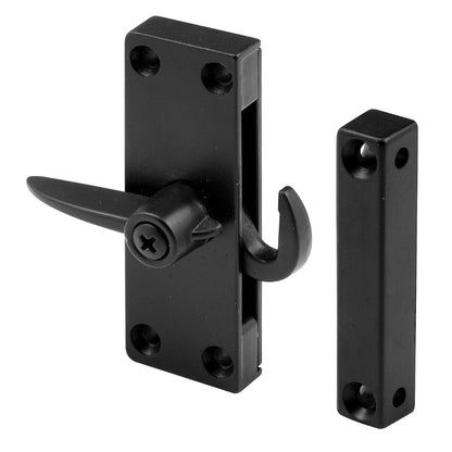 Prime-Line A 184 Pestillo para Puerta Corrediza, Mano Izquierda - 1 paquete - Negro -