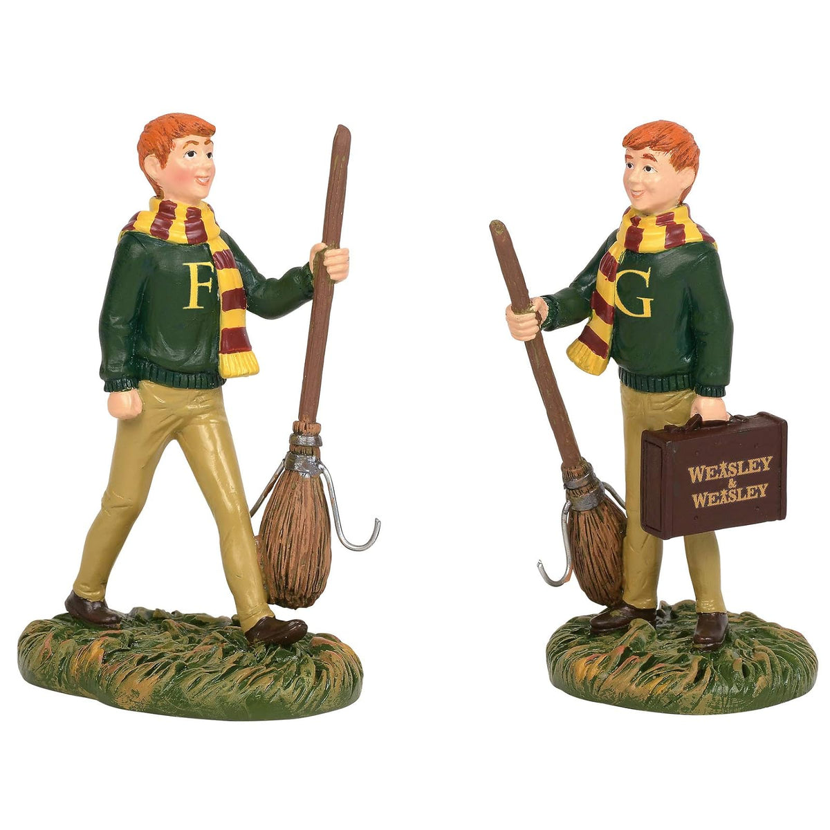 Department 56 Harry Potter Village Accessories - Juego de Figuras de Fred y George Weasley, 3.1 Pulgadas, Multicolor
