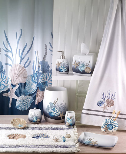Avanti Linens - Soporte para Cepillo para Polvo de Dientes, decoración de baño Inspirada en Oceanscape (colección Blue Lagoon)