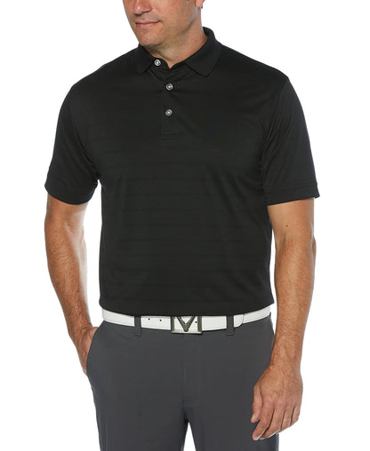 Callaway OPTI-Vent Playera Tipo Polo de Manga Corta, para Hombre - Negro - XL