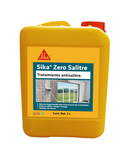 Sika Zero Salitre Impermeabilizante para Muros con Humedad - 5 L - Tratamiento Salitre