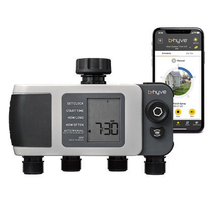Orbit 24634 B-hyve XD - Temporizador Inteligente de riego de Manguera de 4 Puertos