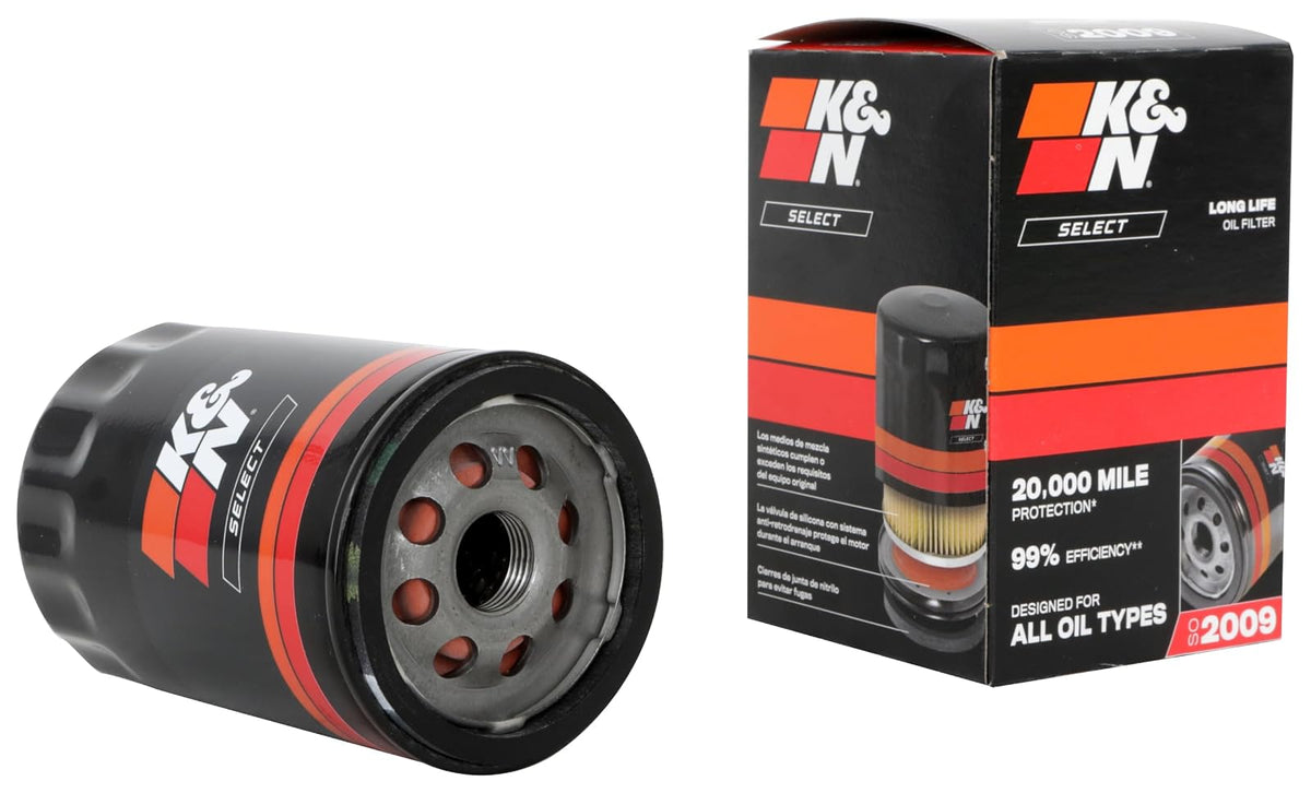 K&N Select Filtro de aceite: diseñado para proteger tu motor: se adapta a modelos de vehículos seleccionados MAZDA/FORD/LINCOLN/DODGE (ver descripción del producto para la lista completa de vehículos compatibles), SO-2009