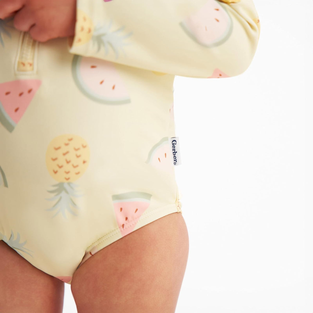 Gerber Traje de baño de una Pieza de Manga Larga para niños pequeños Traje de baño de una Sola Pieza para Bebé-Niñas