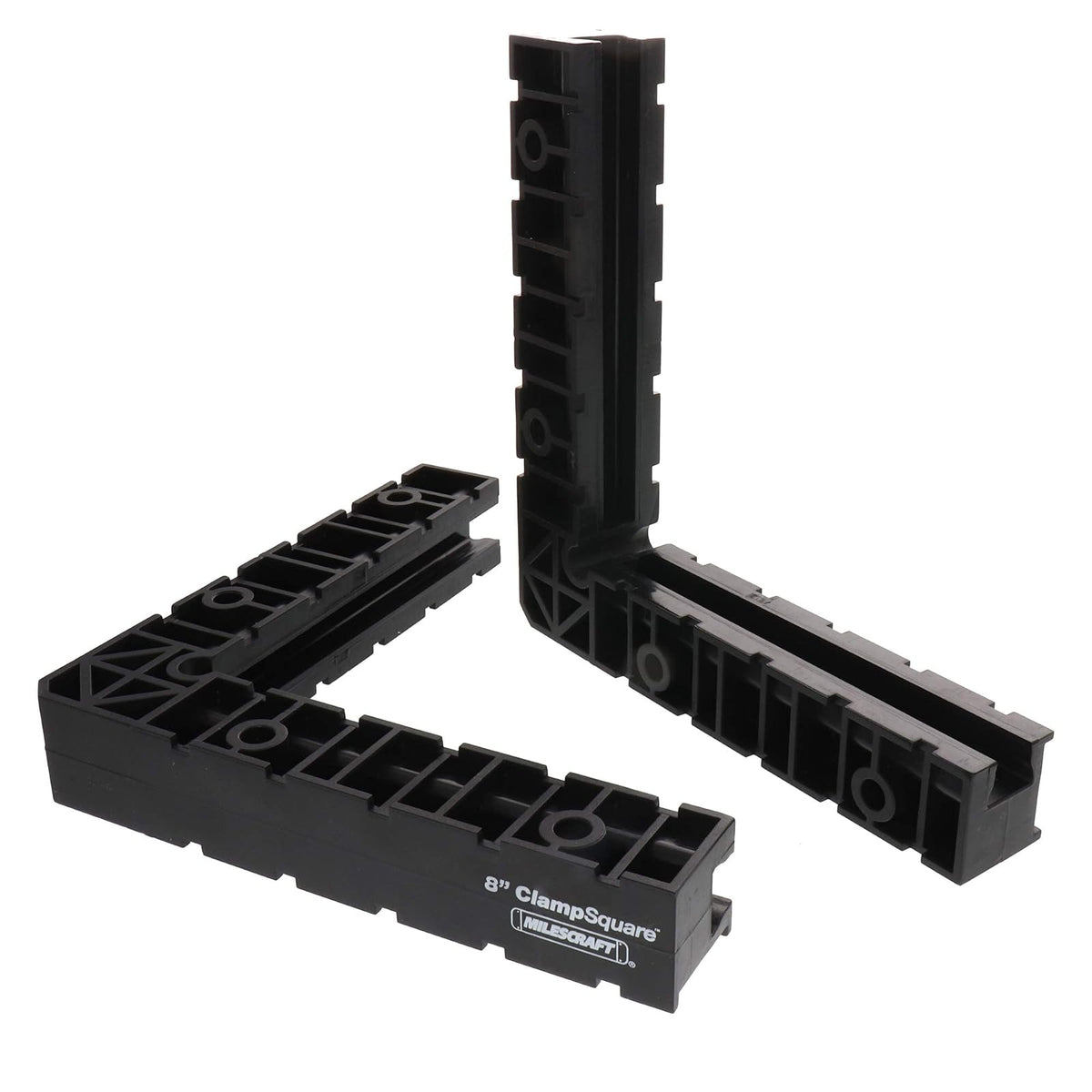 Milescraft 7350 Kit de abrazaderas para cercas, posicionamiento de sujeción de esquinas de 100-90°, cuadrados de ensamblaje y abrazaderas para cercas. Funciona en esquinas interiores o exteriores. Co