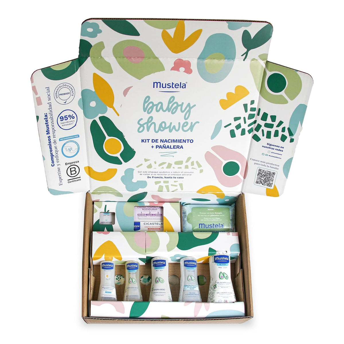 Mustela Baby Shower Pack + Pañalera, 10 productos, Ideal para Regalos