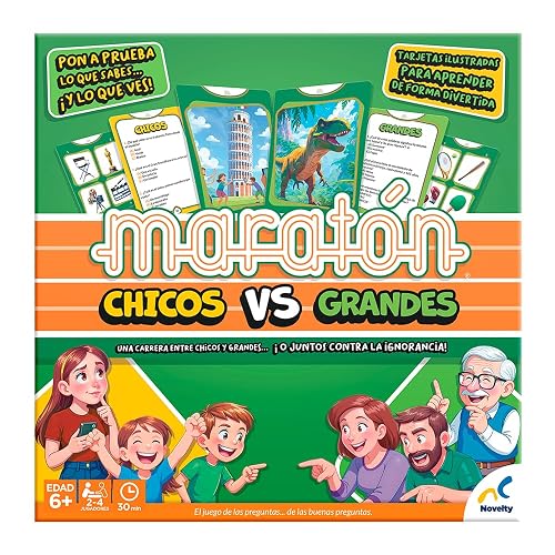 NOVELTY CORP Juego DE Mesa MARATON Chicos VS Grandes Caja Carton