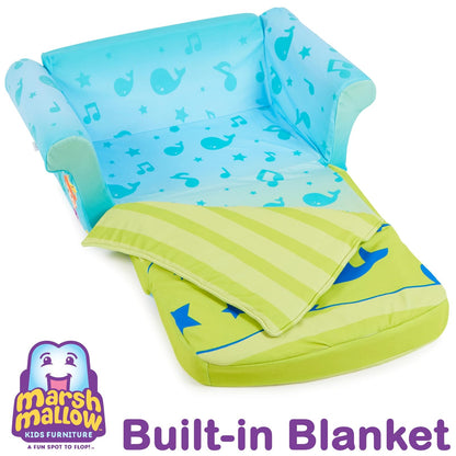 Marshmallow Furniture Sofá 3 en 1 Cocomelon Convertible para Niños con Manta