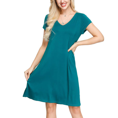 INK+IVY Stretch Swing Summer Dress with Pocket Rayon Spandex Swing Maxi Dresses for Women Casual Summer ClothesMujer