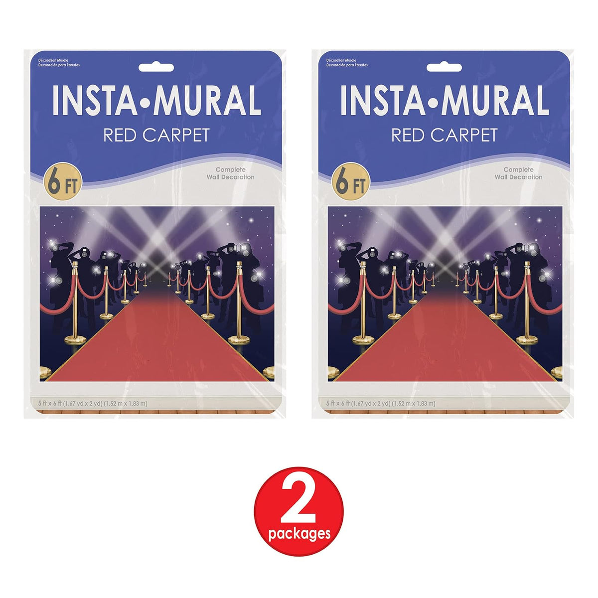 Red Carpet Insta - Fondo de fondo para fotos (2 unidades)