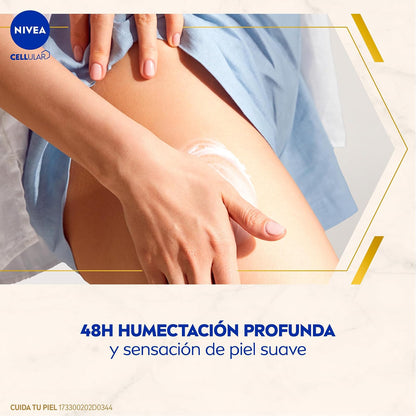 NIVEA Crema corporal Luminous630 anti- marcas y anti-estrías (200 ml) 48 horas de humectación profunda para una piel suave y radiante