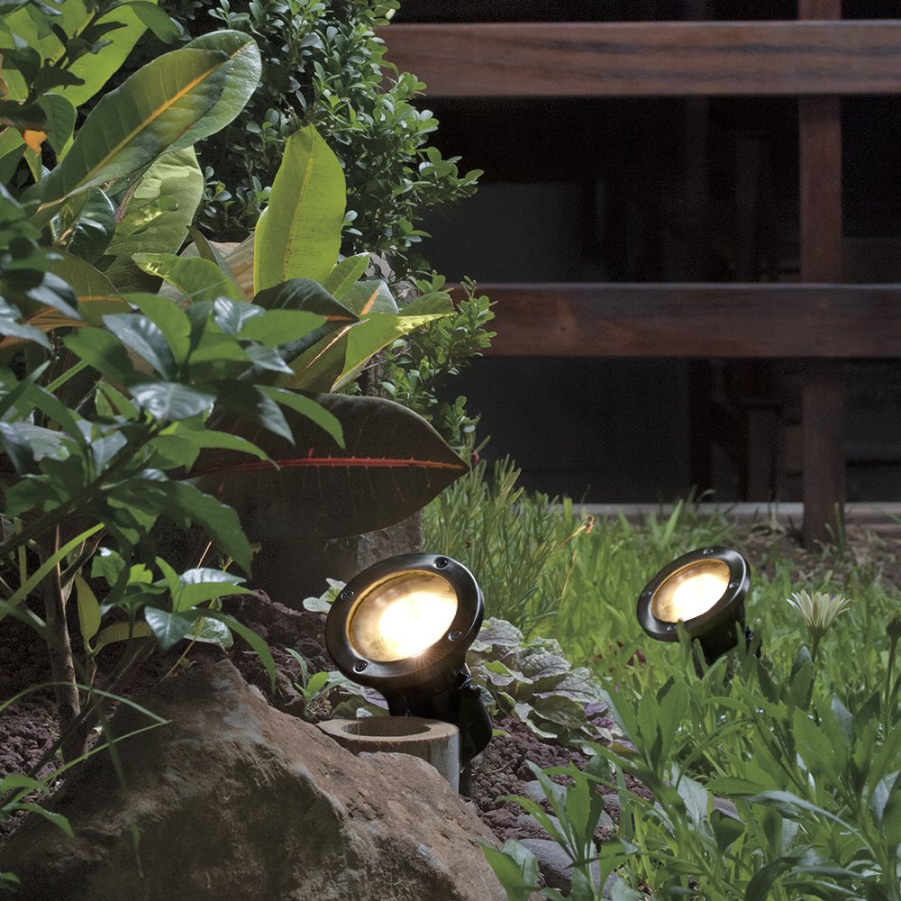 Tecnolite - Lámpara Sumergible, Ideal Zona Costera, Foco MR16 50 W incluido, Luz Cálida Brillante, Base GX5.3, IP67, IK05