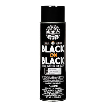 Chemical Guys Black on Black Acondicionador y Protector Exterior en Aerosol para Acabados Negros, 11 oz