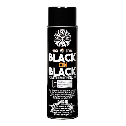 Chemical Guys Black on Black Acondicionador y Protector Exterior en Aerosol para Acabados Negros, 11 oz
