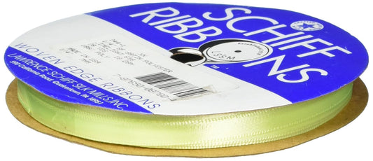 Schiff Ribbons 244-1 - Cinta de Raso (poliéster, una Sola Cara, 0,63 cm), Limelight, 20-Yard, 1