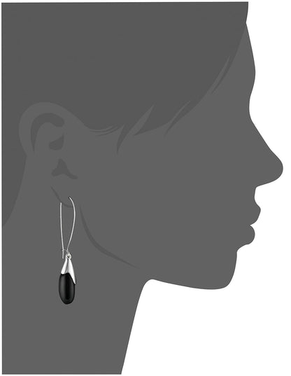 Robert Lee Morris Women's Black Bead Long Drop Earrings