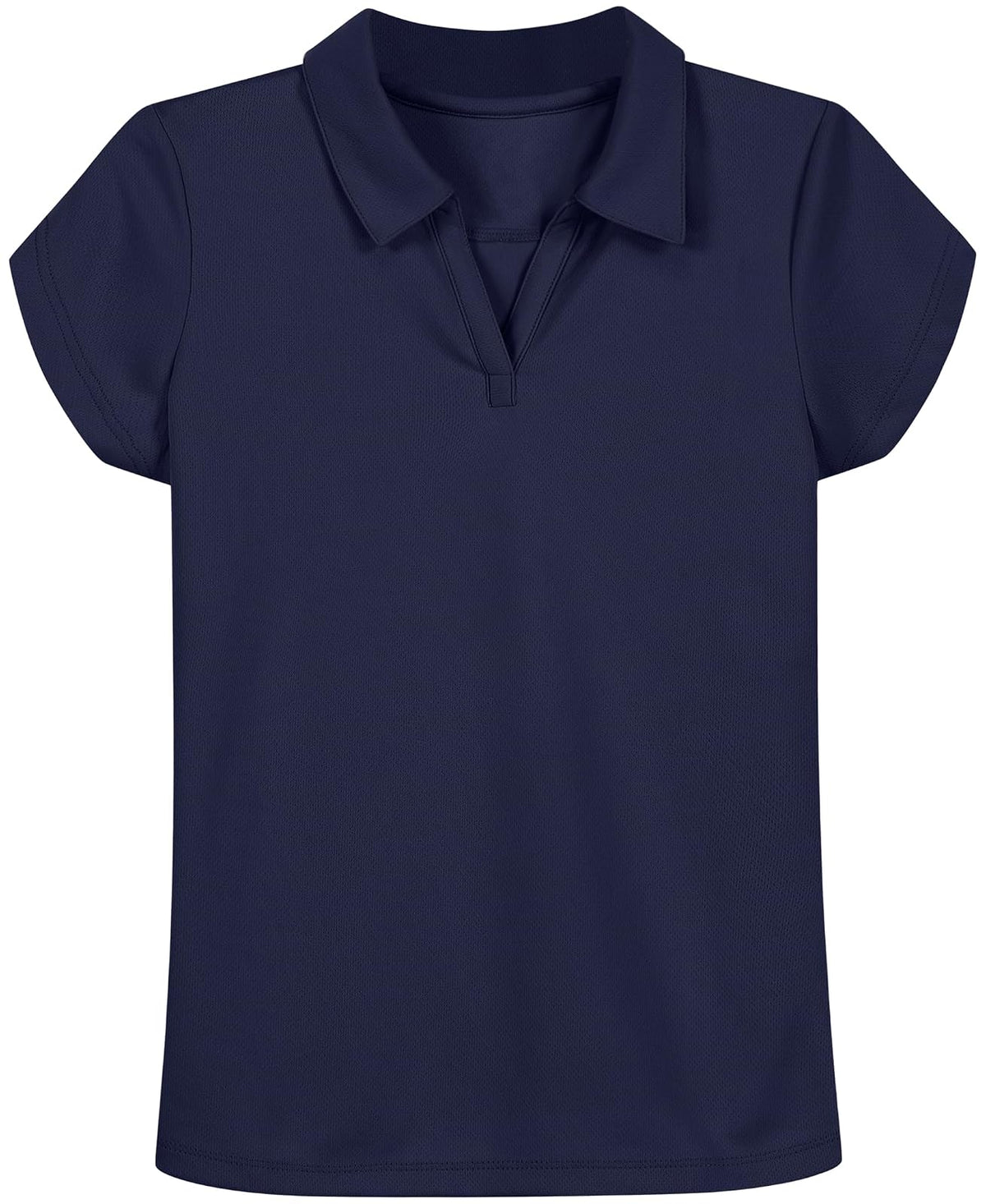 Nautica Polo de Manga Corta para Uniforme Escolar Niña - Azul marino - flor y brillo - 12-14