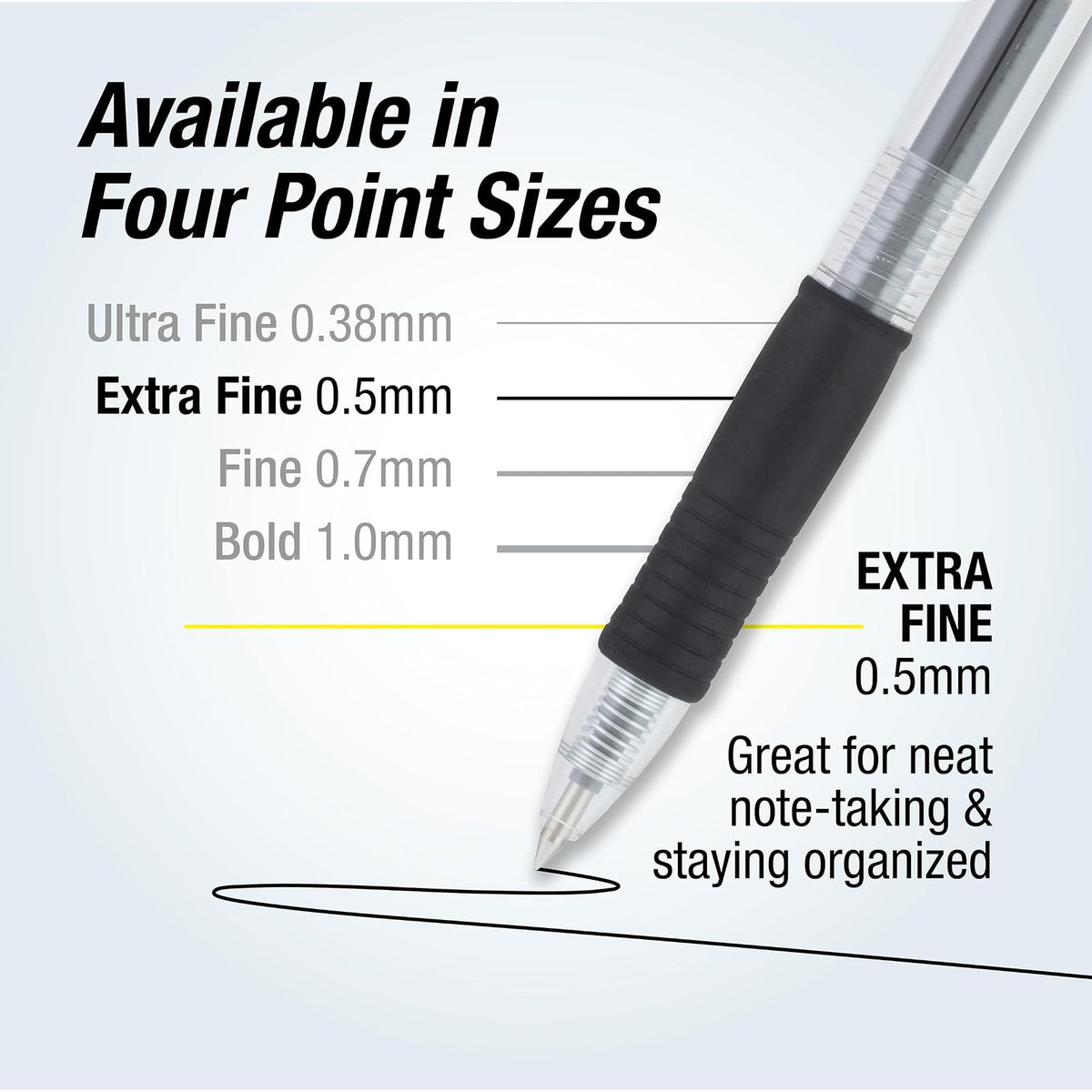 Pilot, G2 Premium - Bolígrafos de gel de punta extrafina de 0,5 mm, paquete de 14, color negro