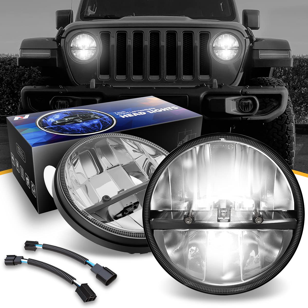 Nuvision Lighting NVL-FL-001 Luz Antiniebla LED 4" Aprobada DOT - 7" Headlights - Carcasa de reflector LED