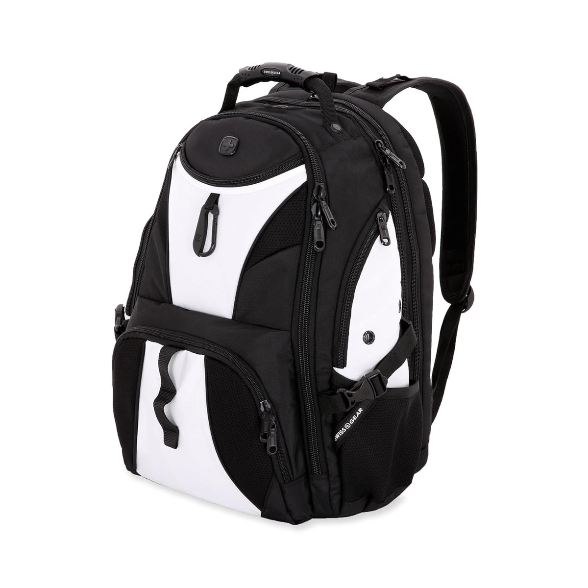 SwissGear 1900 ScanSmart Mochila para Laptop 17" con Compartimento TSA - 48.26cm - Blanco - Negro