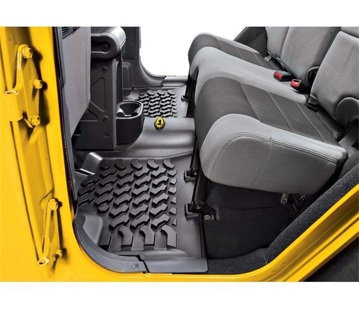 Bestop 5150401 - Alfombrillas para Jeep Wrangler JK Unlimited 2007-2018 | Compatible con Jeep Wrangler JK Unlimited, 4 puertas, trasera, 2007-2018, negro, 1 año de garantía