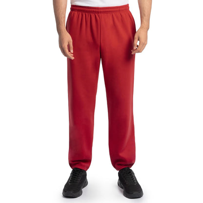 Fruit of the Loom Eversoft Pantalones Deportivos de Forro Polar para Hombre - Fondo elástico - Rojo - CH