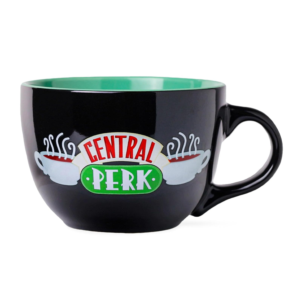 Silver Buffalo Set de Vasos y Taza Friends con Frases Icónicas - Friends Central Perk de 24 onzas - Liso