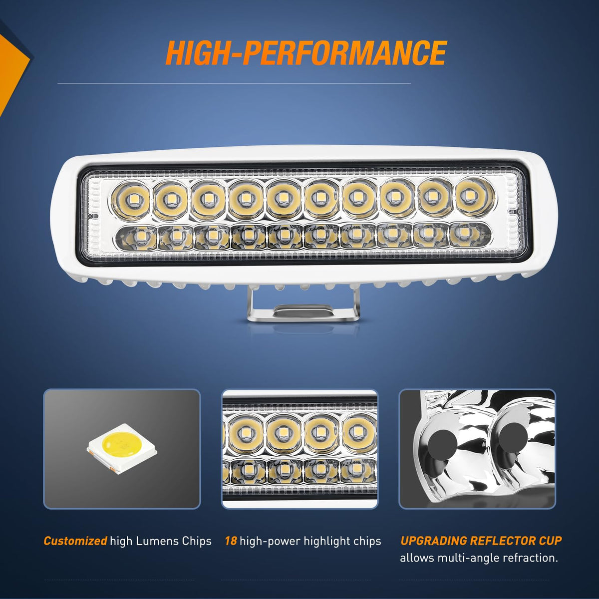 Nilight Marine - Luces LED de navegación para 2 unidades, 60 W, luz blanca de punto ponton, cubierta de barco, iluminación para pesca nocturna, popa, yate, kayak, puerto, velero, camiones, tractores