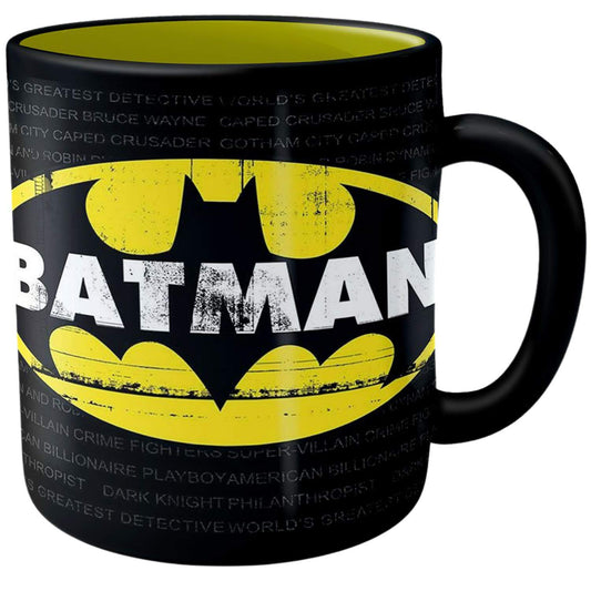 Silver Buffalo DC Comics Batman Grimey Logo Jumbo Ceramic, 20-ounces Mug, Multicolor
