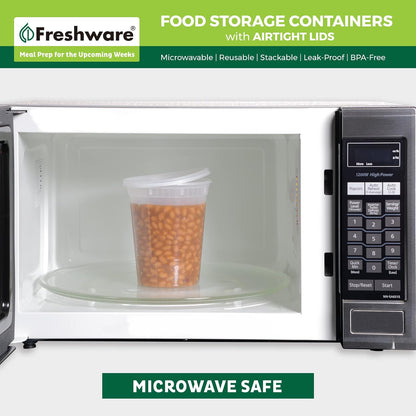Freshware Recipientes de Almacenamiento de Alimentos 946ml Juego 240 Tapas Herméticas