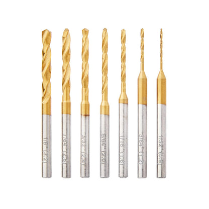 Dremel 628HP - Juego de brocas rotativas con revestimiento de titanio (7 piezas, ideal para perforación de madera y metales blandos)