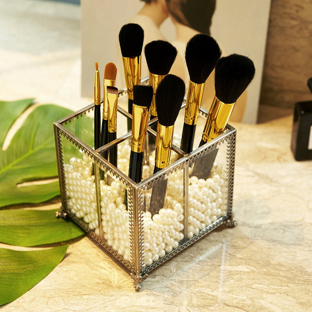 Putwo Organizador clásico para brochas de Maquillaje, Antiguo, Makeup Organizer, BrushHolder-Medium, 1