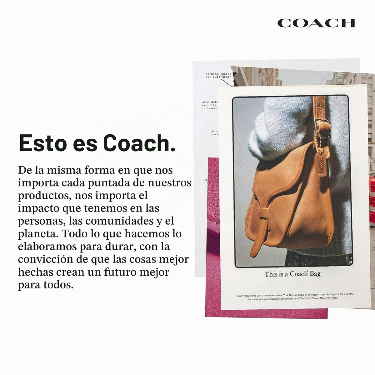 Coach Essential Mini portafolios Trifold, Tiza, One Size