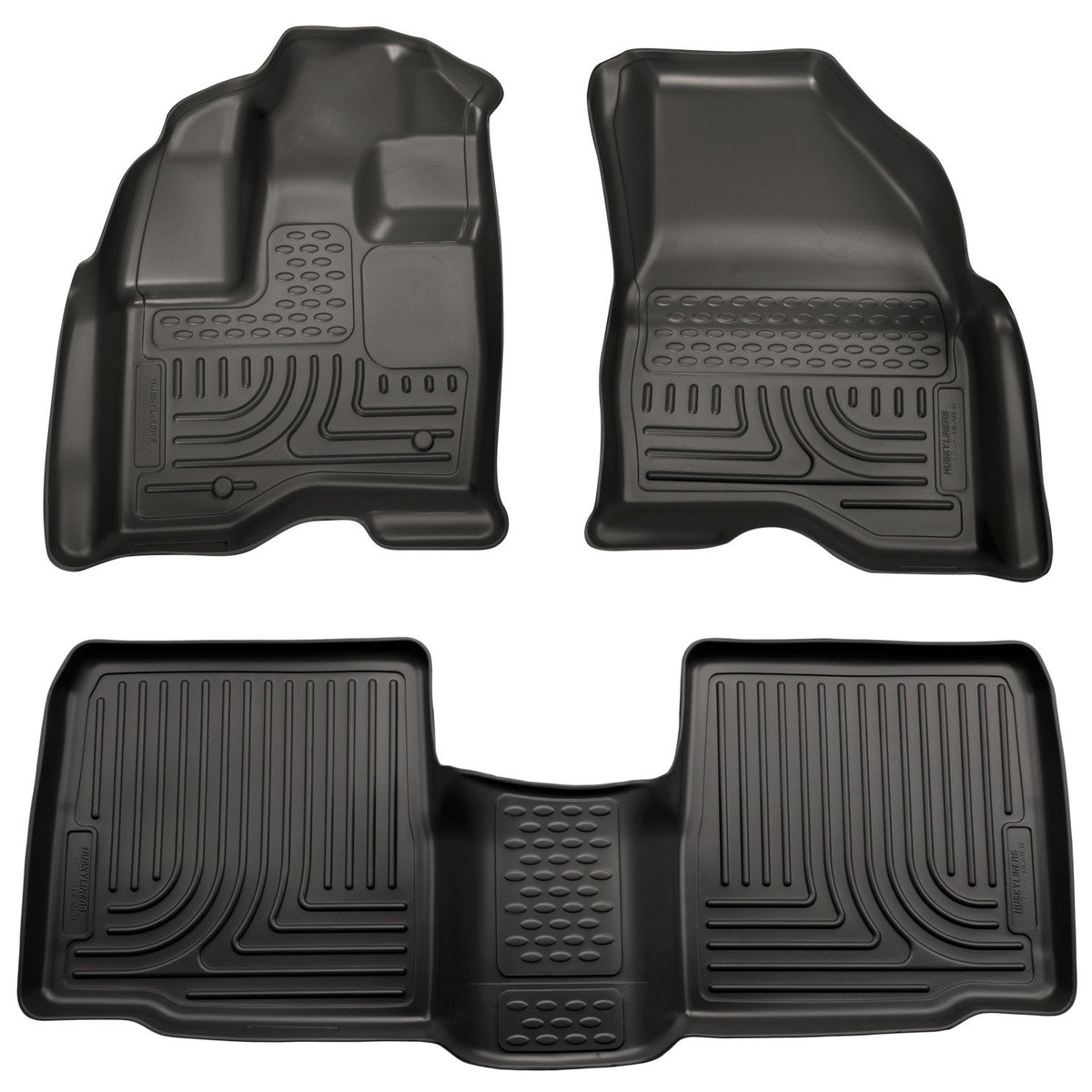Husky Liners Weatherbeater - Alfombrillas para Ford Taurus 2010-2019 | Frente y 2ª Fila, 3 Piezas, Color Negro - 98701