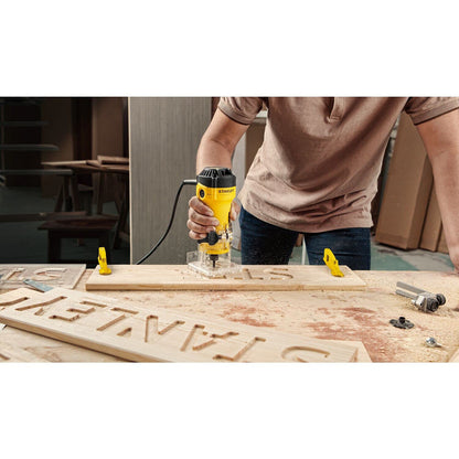 STANLEY Fresadora Eléctrica Base Fija 1/4" (6mm), Rebajadora y Rebordeadora, Metal y Plástico, 550W, ST55