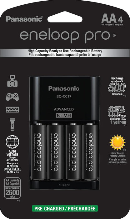 Eneloop Pro Panasonic Pilas Recargables AA/AAA de Alta Capacidad - AA