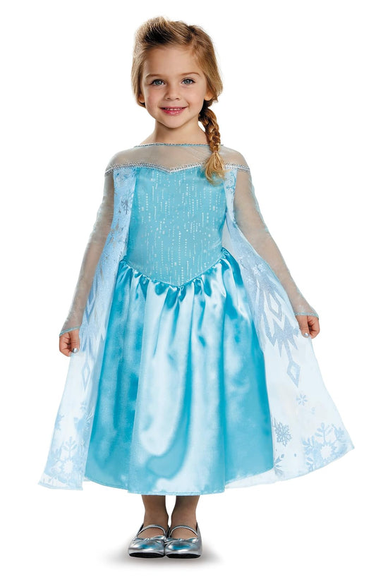 Disguise Disney Elsa Frozen - Disfraz para niña pequeña, 3T-4T, Azul