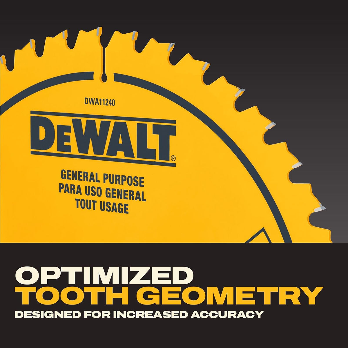 DEWALT 12 pulgadas. Hoja de sierra de uso general 40T (DWA11240)