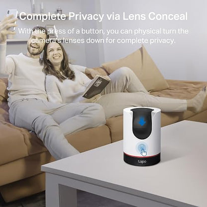 TP-Link Tapo C225, Cámara Wi-Fi de Seguridad con Detección AI, 4MP, Visión Nocturna a Todo Color con Sensor Starlight, Seguimiento Inteligente, Compatible con Alexa y Google Assistant