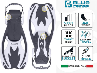 Cressi - Equipo de esnórquel para niños de 3 a 10 años - Rocks: diseñado en Italia