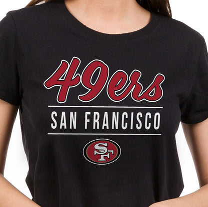 Junk Food San Francisco 49ers Script Team Name - Playera de Manga Corta para Mujer Playera Mujer