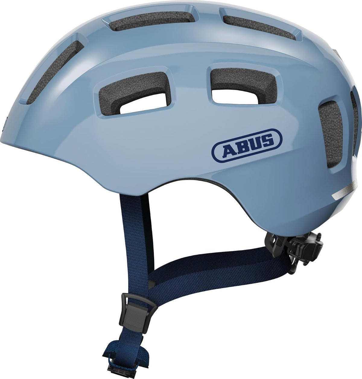 ABUS Fahrradhelm Youn-I 2.0 - mit Licht für Kinder, Jugendliche und Junge Erwachsene - für Mädels und Jungs - M (52-57 cm) - Azul claro (glacier blue)