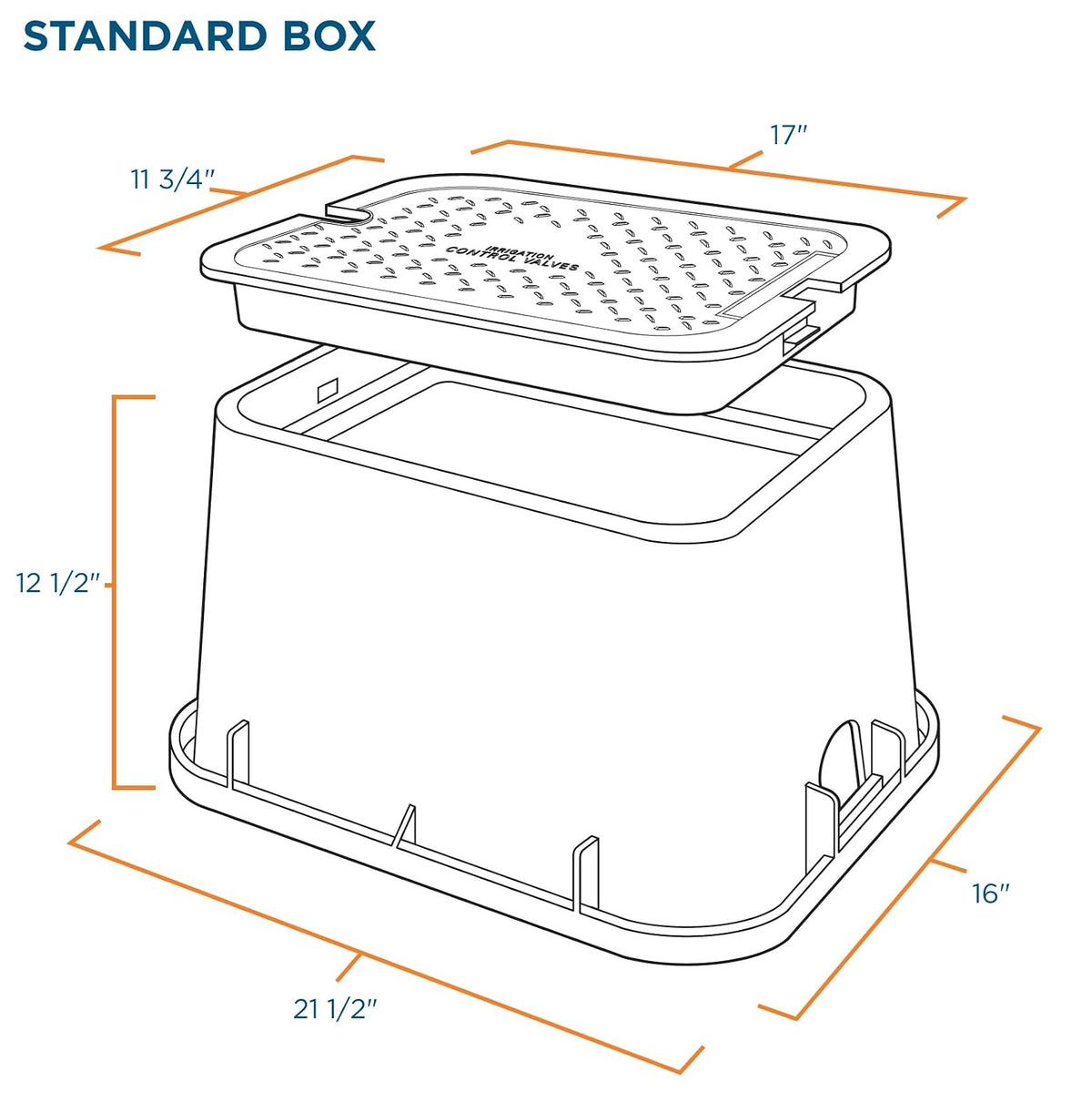 Orbit 53212 12-Inch Sprinkler System Rectangular Valve Box